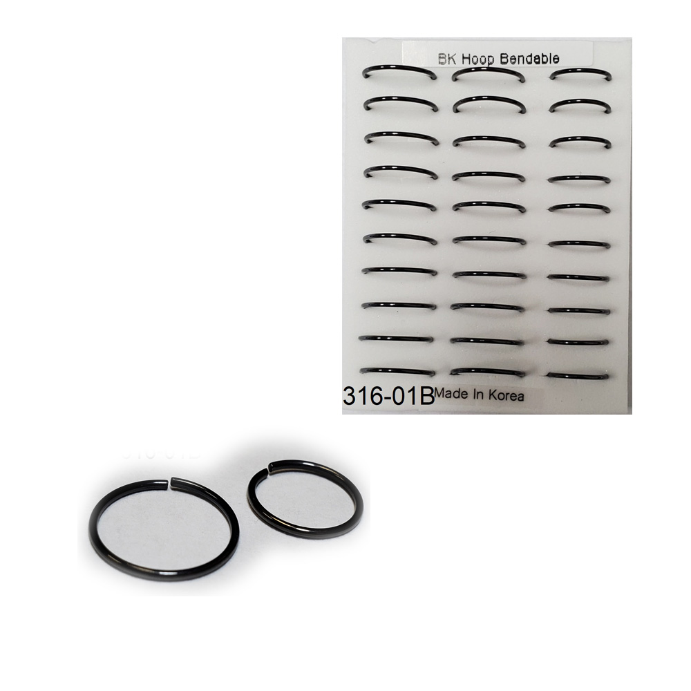 316-01 Black Hoop (30pcs/Pad) 316-01 Black Hoop (30pcs/Pad)