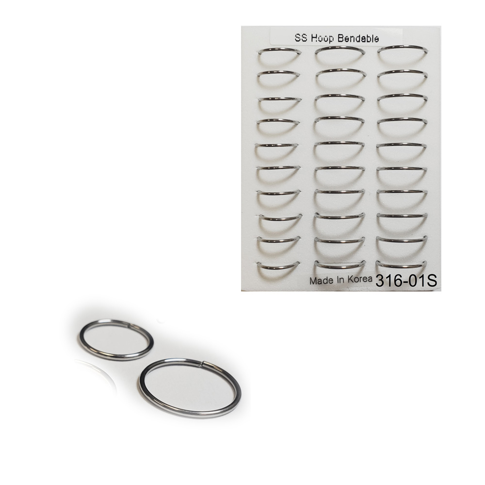 316-01 Silver Hoop (30pcs/Pad) 316-01 Silver Hoop (30pcs/Pad)