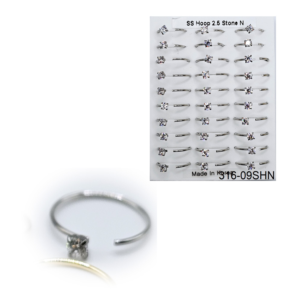 316-09 SilverN Hoop (30pcs/Pad) 316-09 SilverN Hoop (30pcs/Pad)