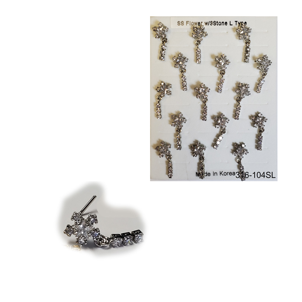 316-104 Silver L Type (15pcs/Pad) 316-104 Silver L Type (15pcs/Pad)