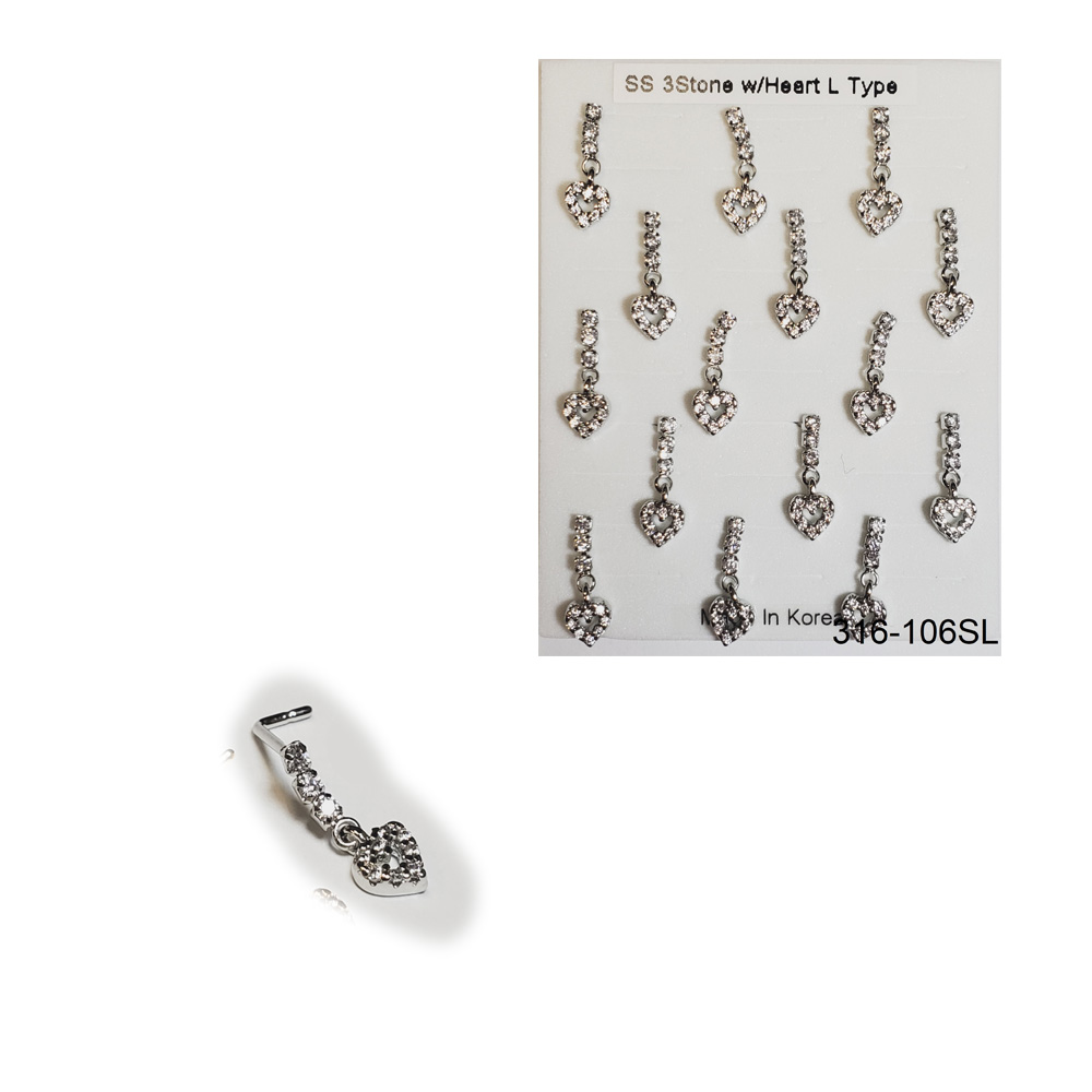 316-106 Silver L Type (15pcs/Pad) 316-106 Silver L Type (15pcs/Pad)