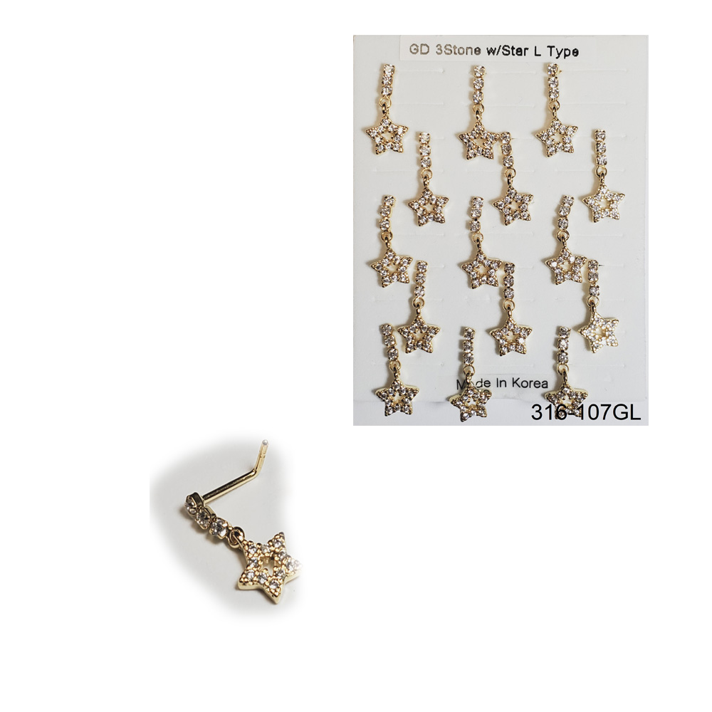 316-107 Gold L Type (15pcs/Pad) 316-107 Gold L Type (15pcs/Pad)