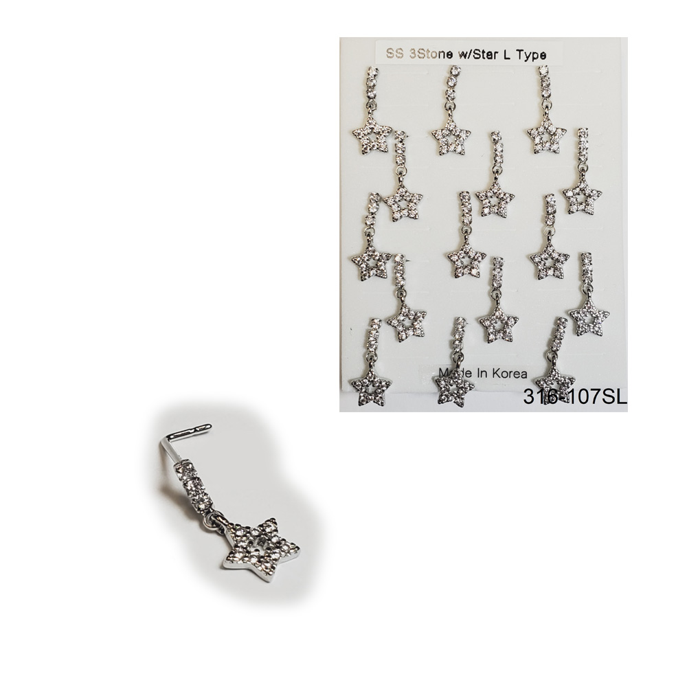 316-107 Silver L Type (15pcs/Pad) 316-107 Silver L Type (15pcs/Pad)