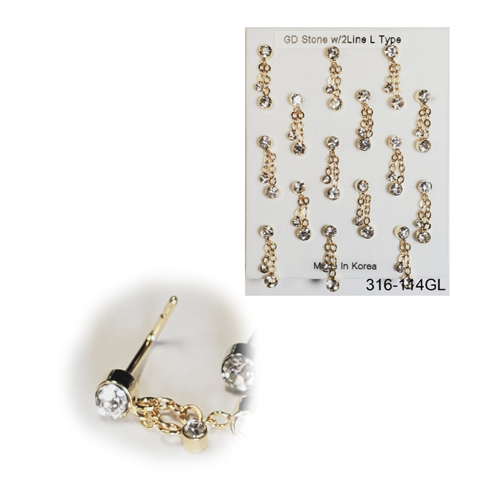 316-114 Gold L Type (15pcs/Pad) 316-114 Gold L Type (15pcs/Pad)