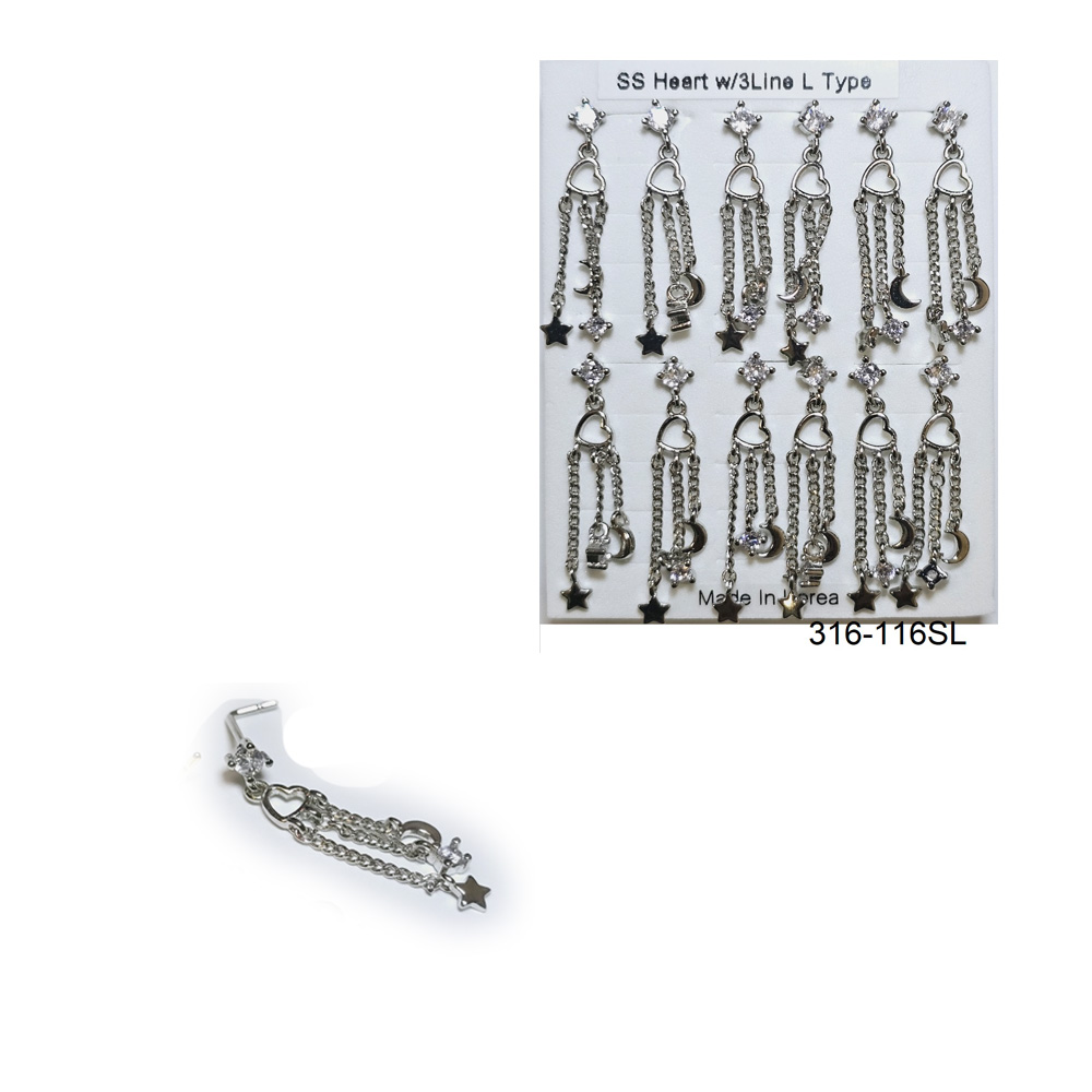 316-116 Silver L Type (12pcs/Pad) 316-116 Silver L Type (12pcs/Pad)