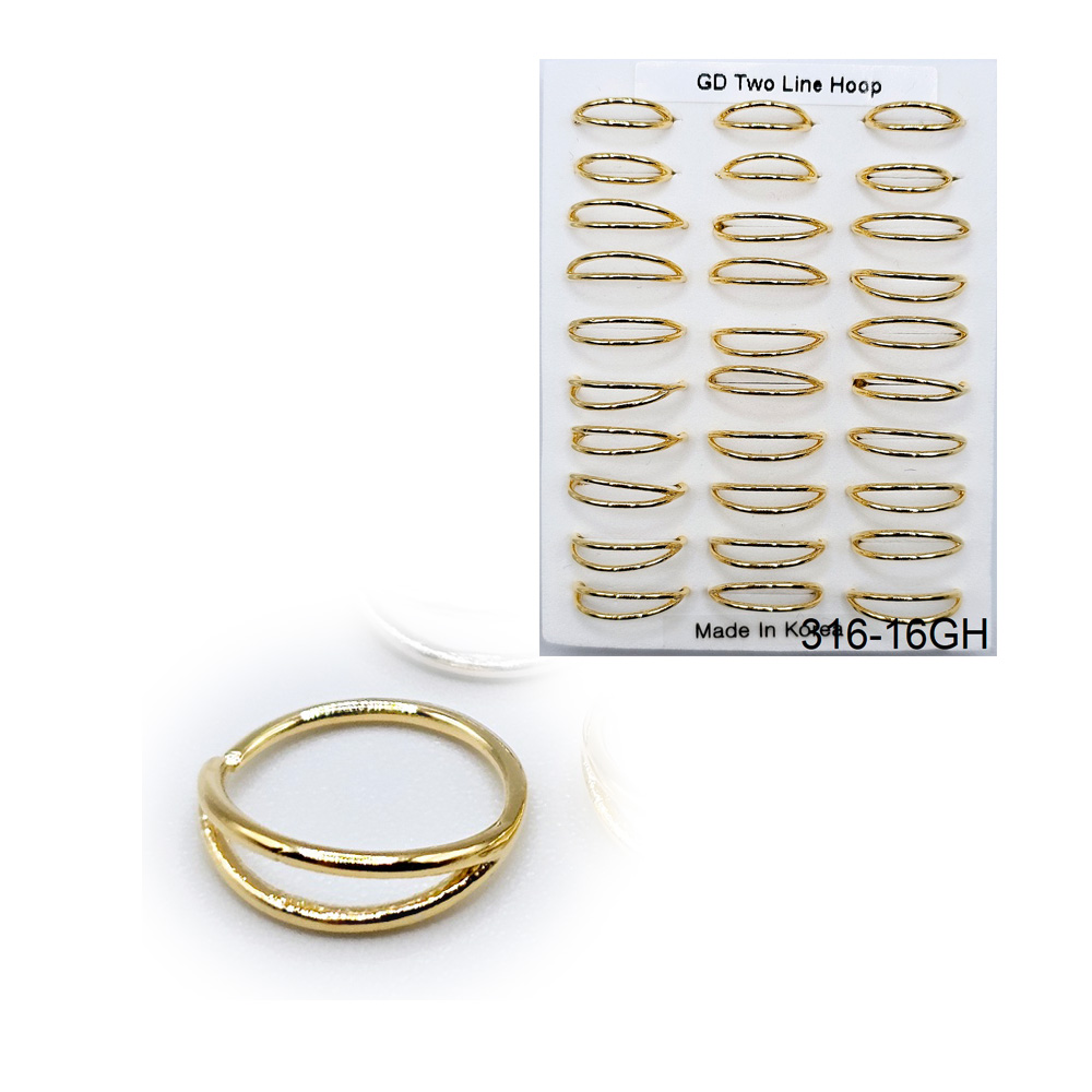 316-16 Gold Hoop (30pcs/Pad) 316-16 Gold Hoop (30pcs/Pad)