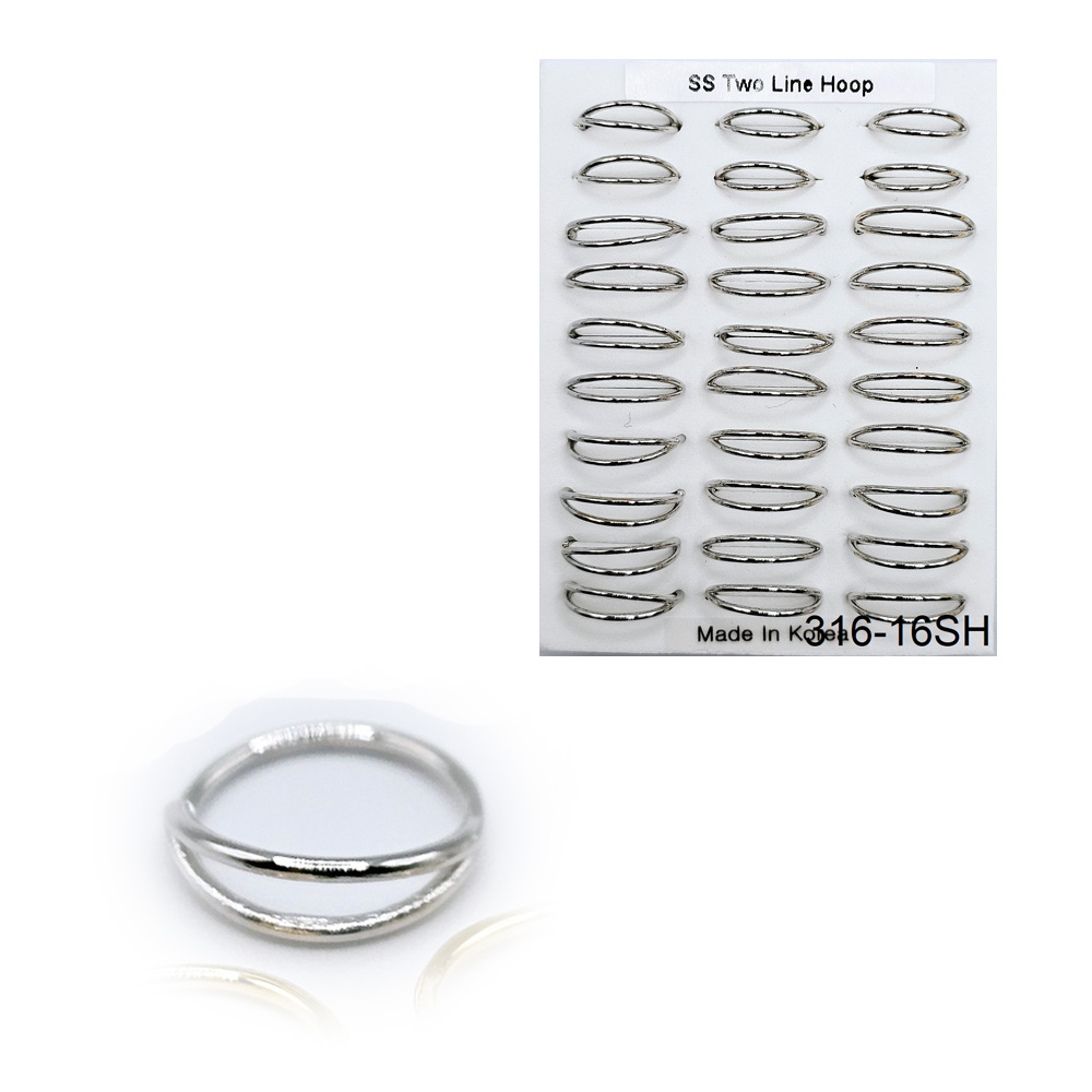 316-16 Silver Hoop (30pcs/Pad) 316-16 Silver Hoop (30pcs/Pad)