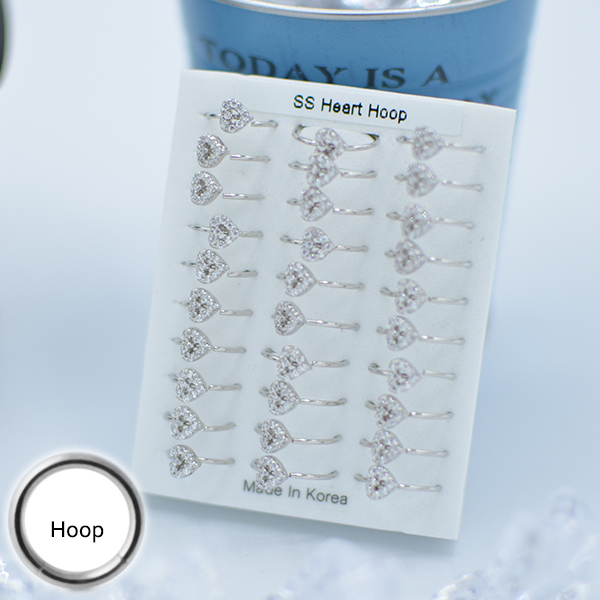 316-28 Silver Hoop (30pcs/Pad)