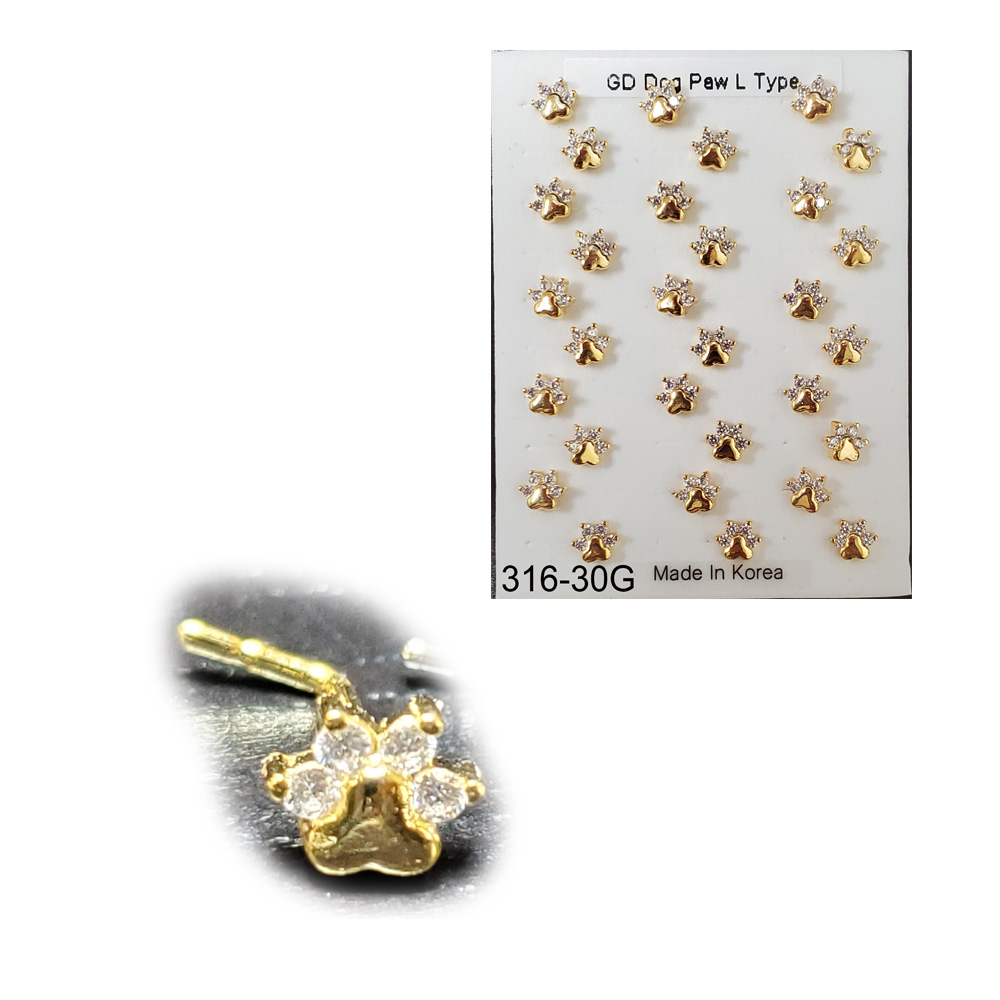 316-30 Gold L Type (30pcs/Pad)