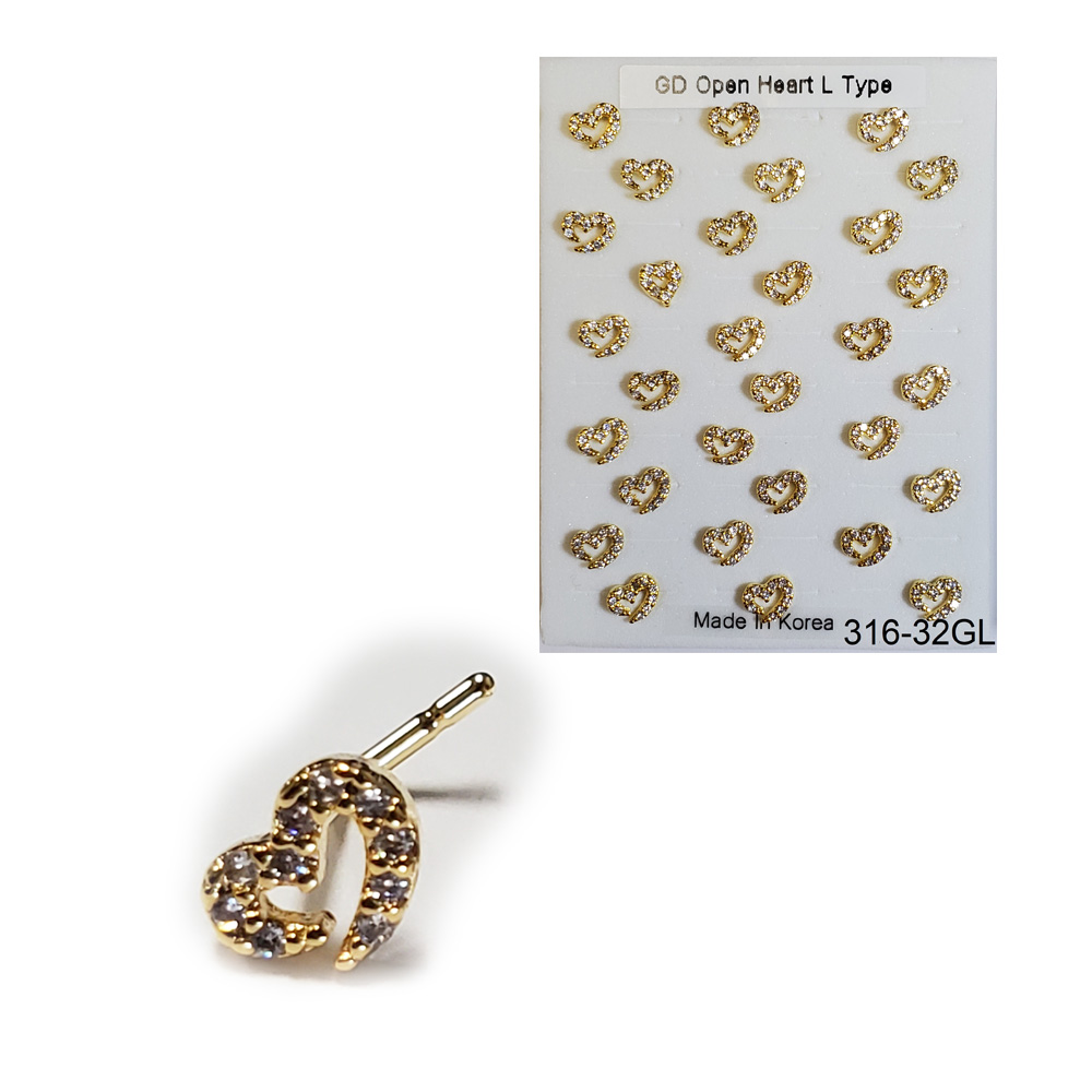 316-32 Gold L Type (30pcs/Pad)