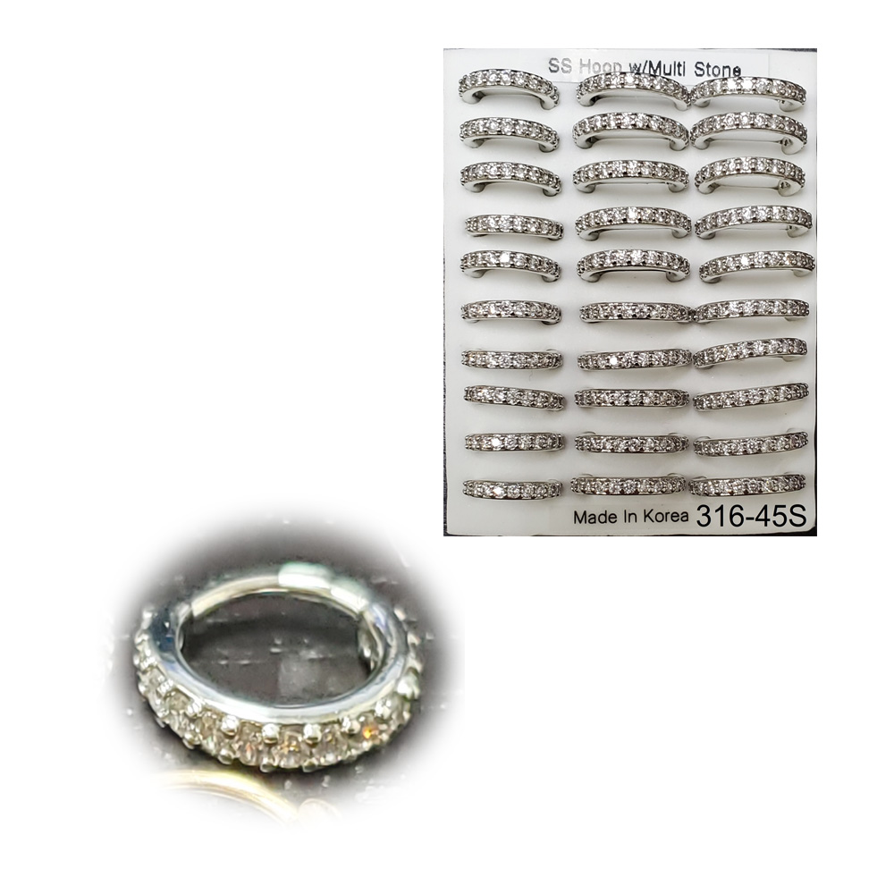 316-45 Silver Hoop (30pcs/pad) 316-45 Silver Hoop (30pcs/pad)