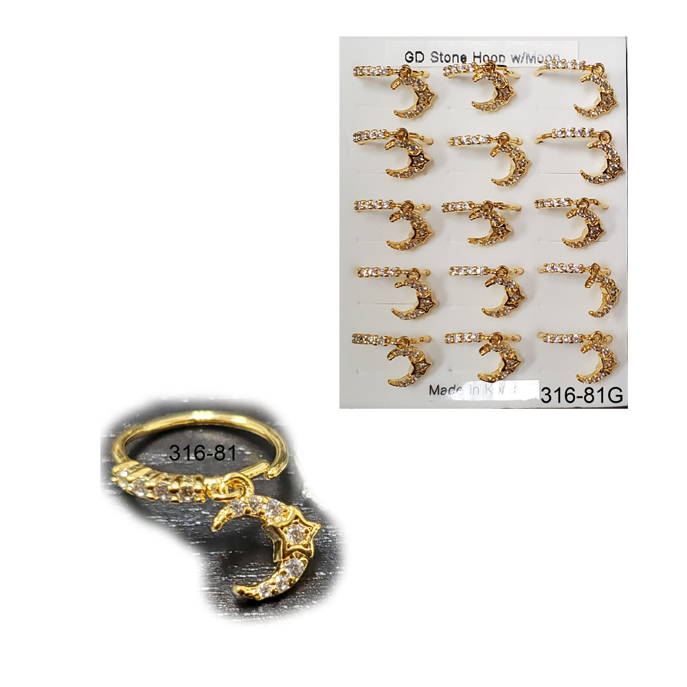 316-81 Gold Hoop (15pcs/Pad) 316-81 Gold Hoop (15pcs/Pad)