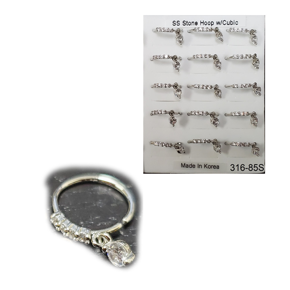 316-85 Silver Hoop (15pcs/Pad) 316-85 Silver Hoop (15pcs/Pad)