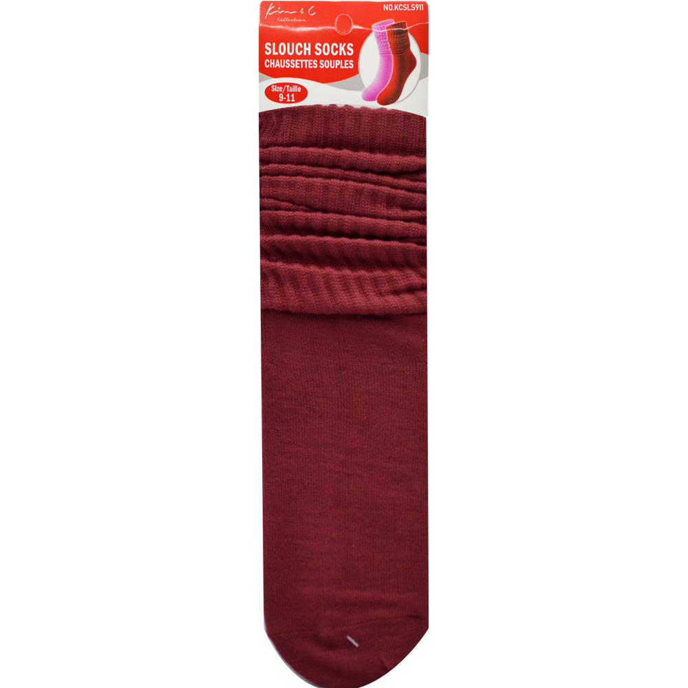 Slouch Socks 9-11 Burgundy (6pair/Pack) Slouch Socks 9-11 Burgundy (6pair/Pack)