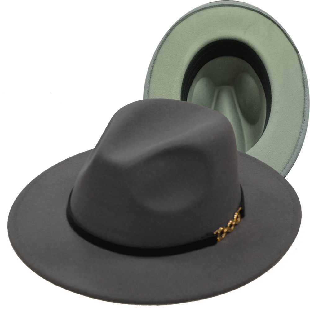 1799 Grey and Grey Bottom Fedora 1799 Grey and Grey Bottom Fedora
