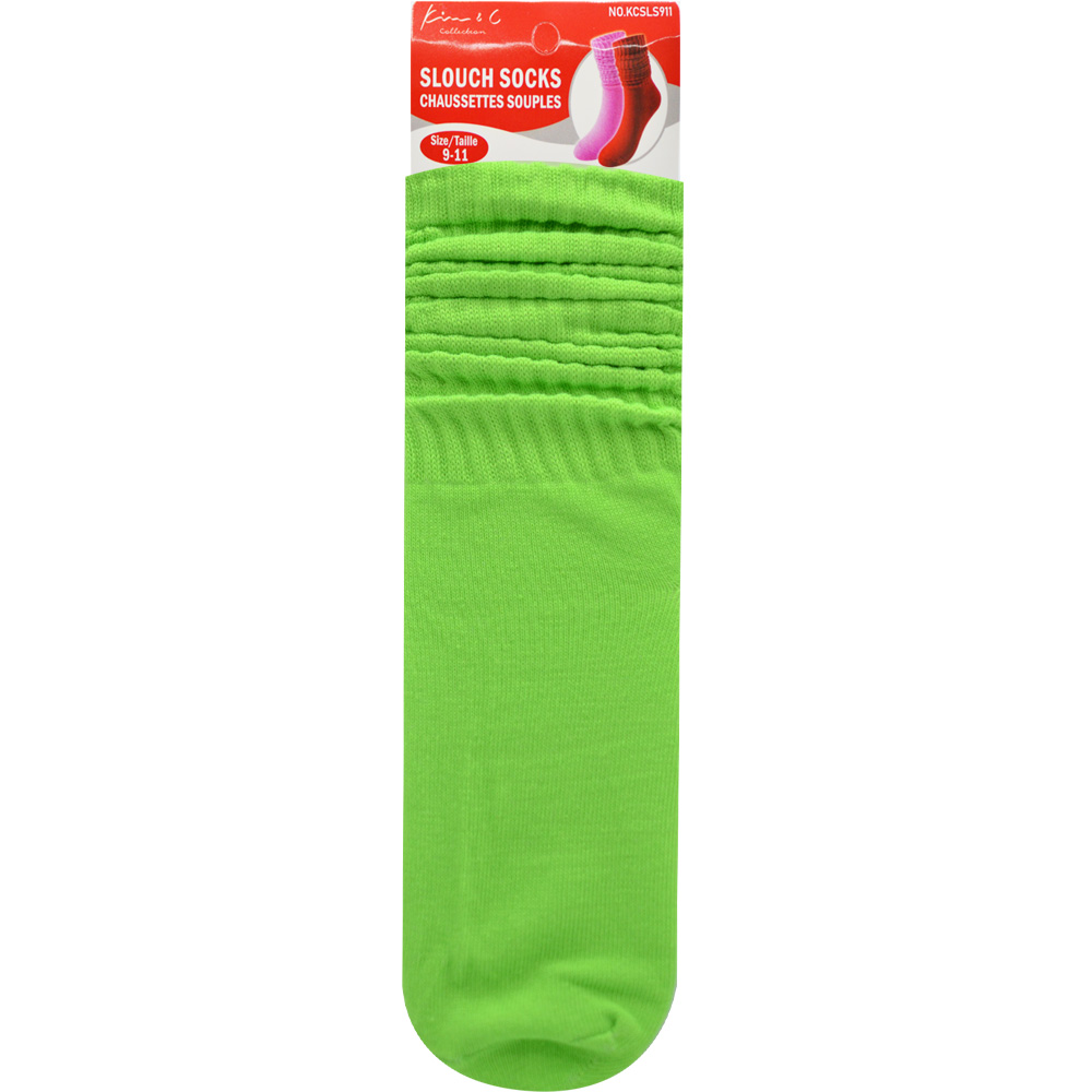 Slouch Socks 9-11 Lime (6pair/Pack) Slouch Socks 9-11 Lime (6pair/Pack)