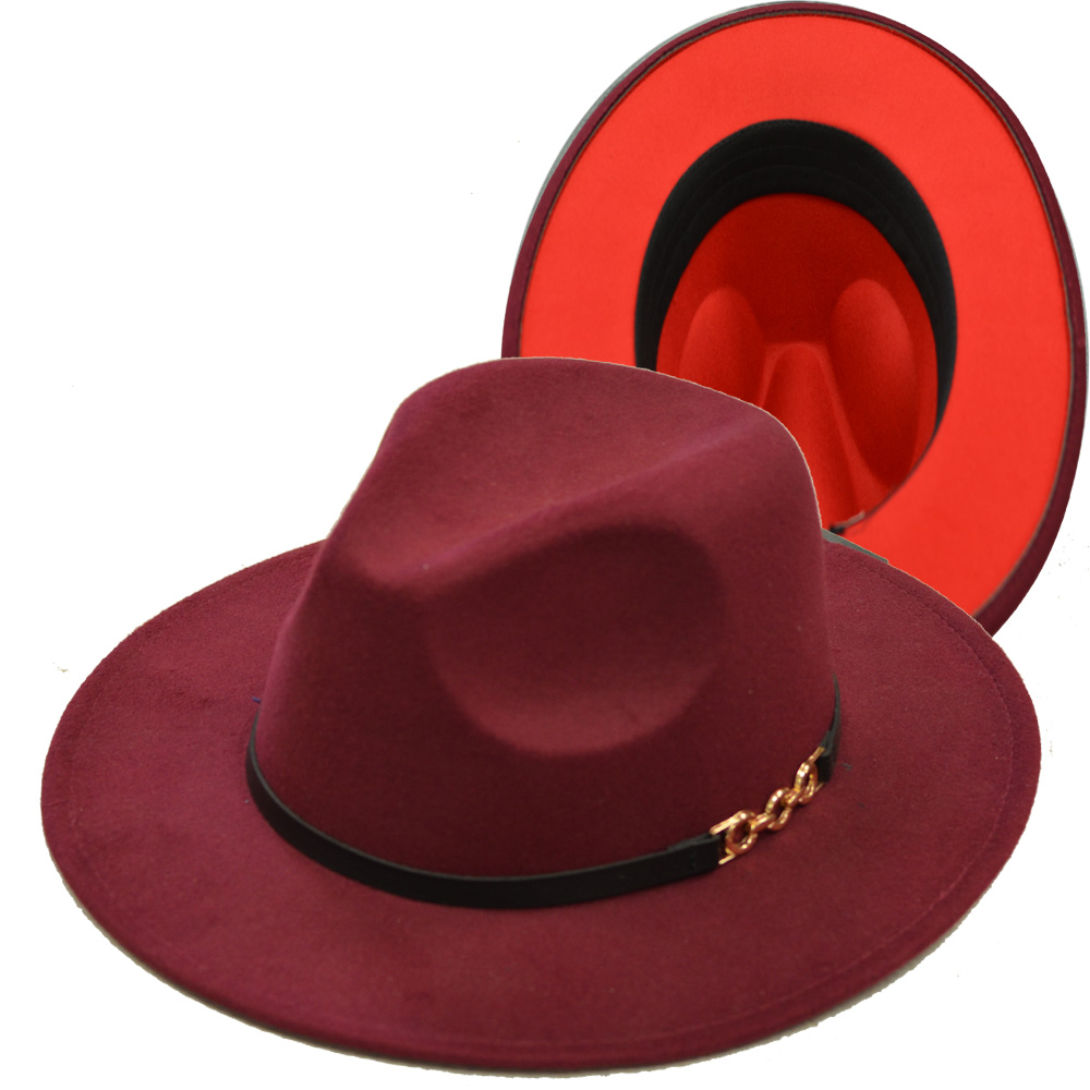 1799 Burgundy and Red Bottom Fedora 1799 Burgundy and Red Bottom Fedora