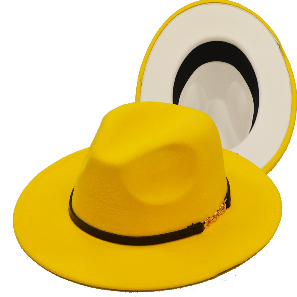 1799 Yellow and white Bottom Fedora 1799 Yellow and white Bottom Fedora
